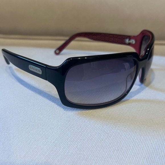 Coach Black with pink Patterned Sunglasses - Picture 1 of 8